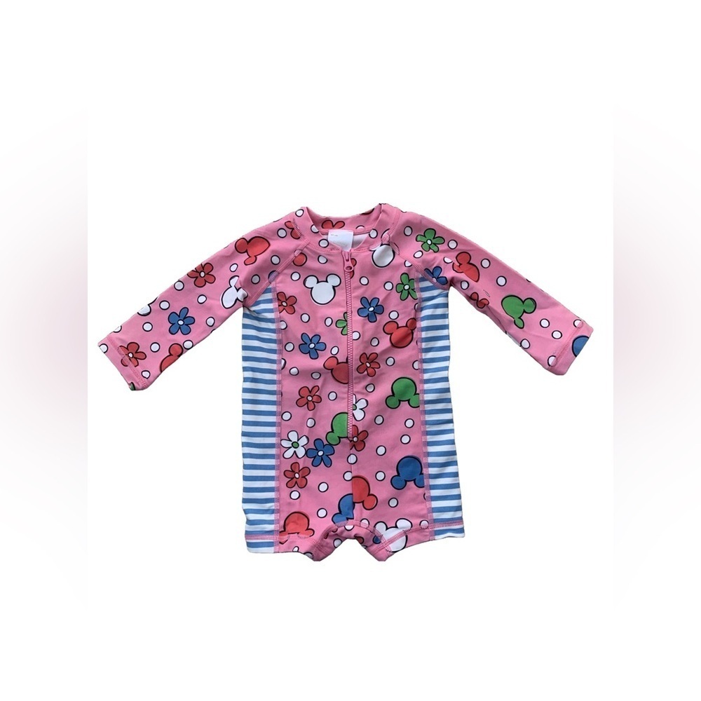 Hanna Andersson Size 60, 3-6 Months, Disney Mickey Mouse Ears Rashguard Swimsuit